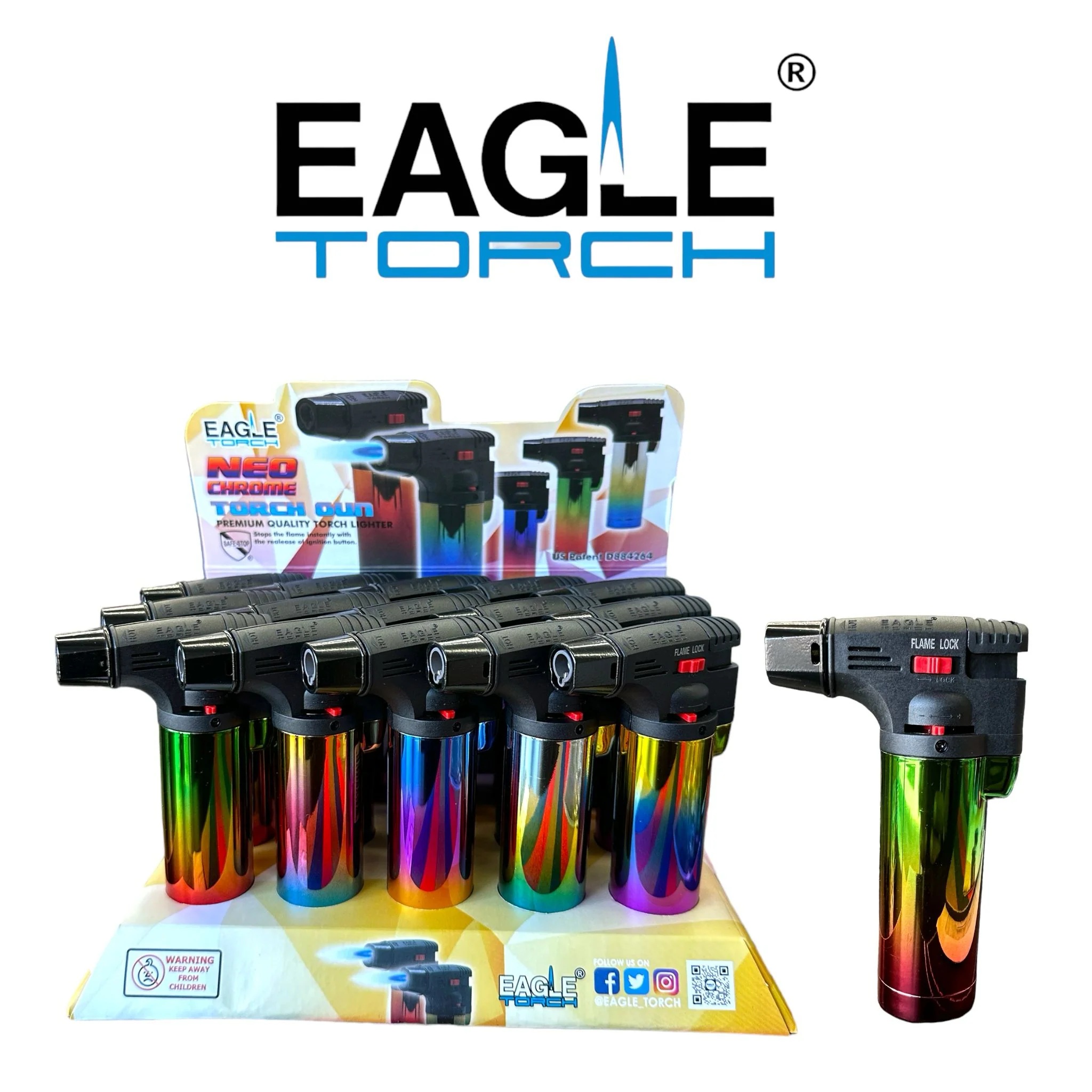 Eagle Torch 4" Lighters 15ct Display Assorted Design (1 box) - Image 3