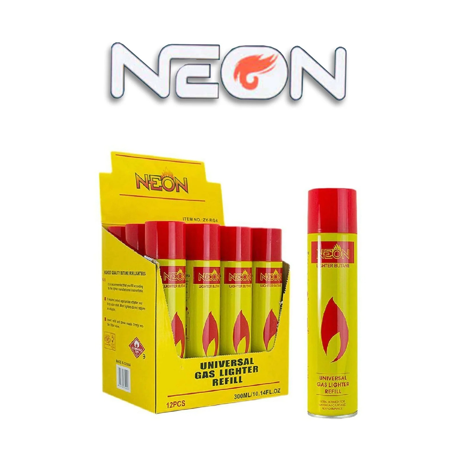 NEON Yellow Butane 300ml 12ct Box